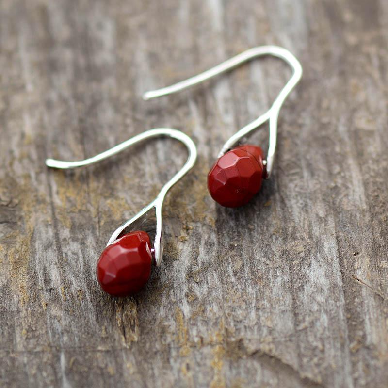 Natürliche Tropfen Edelstein Ohrringe – Serenella | Shop Nory