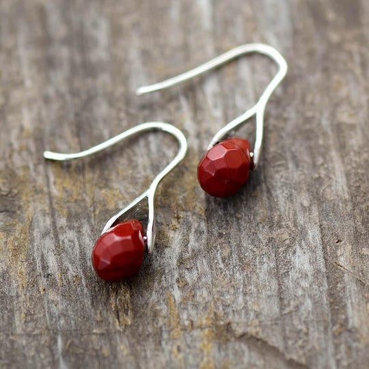 Natürliche Tropfen Edelstein Ohrringe – Serenella | Shop Nory