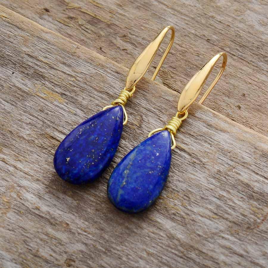 Tiefblaue Lapis-Ohrringe der Träumer - Selene | Shop Nory