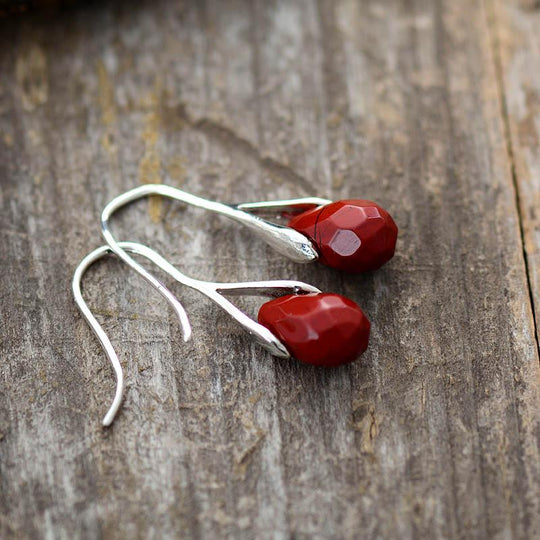 Natürliche Tropfen Edelstein Ohrringe – Serenella | Shop Nory