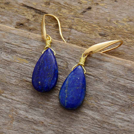 Tiefblaue Lapis-Ohrringe der Träumer - Selene | Shop Nory