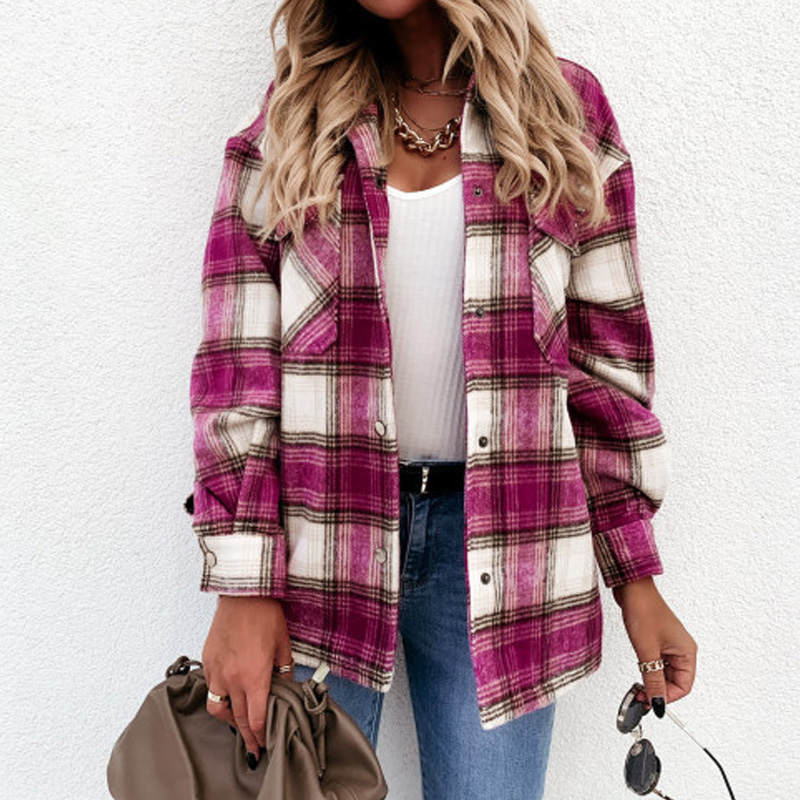 Damen Flanelljacke