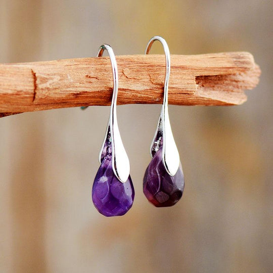Natürliche Tropfen Edelstein Ohrringe – Serenella | Shop Nory