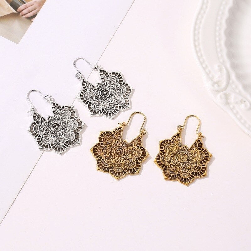 Lotus Mandala-Ohrringe – Levana | Shop Nory