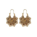 Goldene/Silberne Lotus-Mandala-Ohrringe – Isolde | Shop Nory
