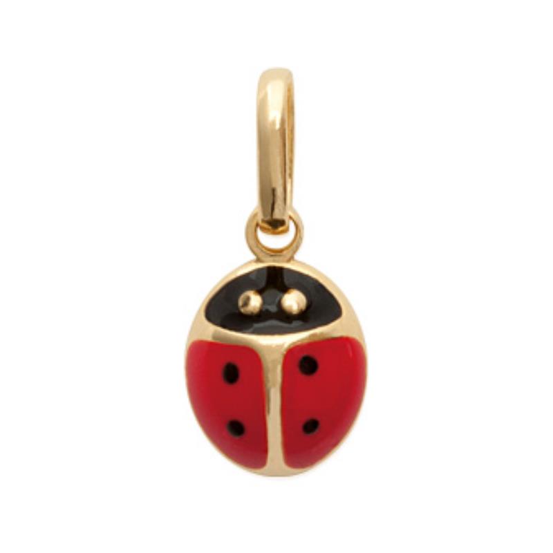 Marienkäfer-Anhänger Halskette – Vergoldet | Glücksbringer in Rot & Gold | Shop Nory