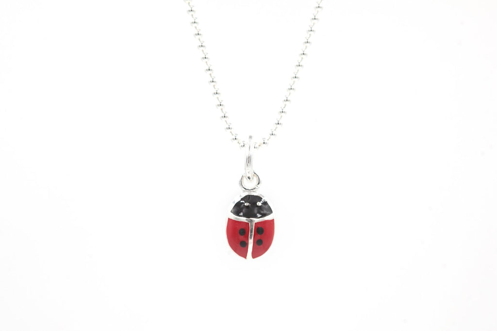 Kette mit Marienkäfer aus Silber - Kinderkette | Shop Nory
