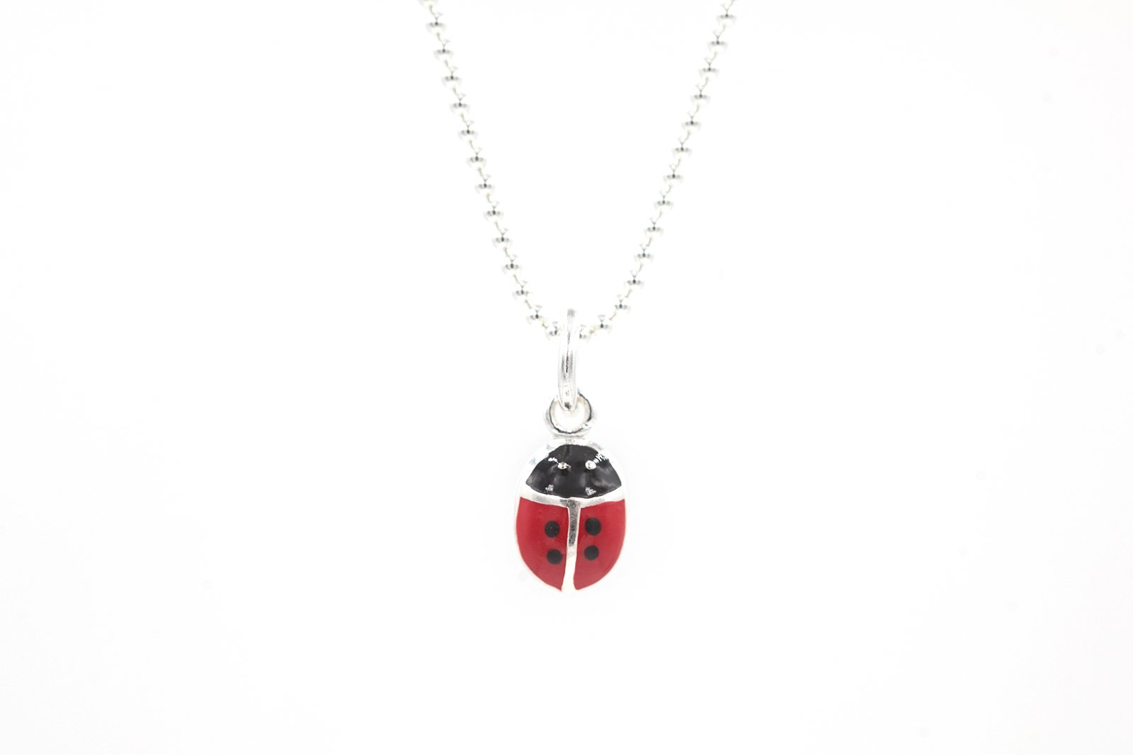 Kette mit Marienkäfer aus Silber - Kinderkette | Shop Nory