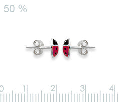 Ohrringe Kinder Marienkäfer Glücksbringer Silber Ohrstecker für Mädchen rot | Shop Nory