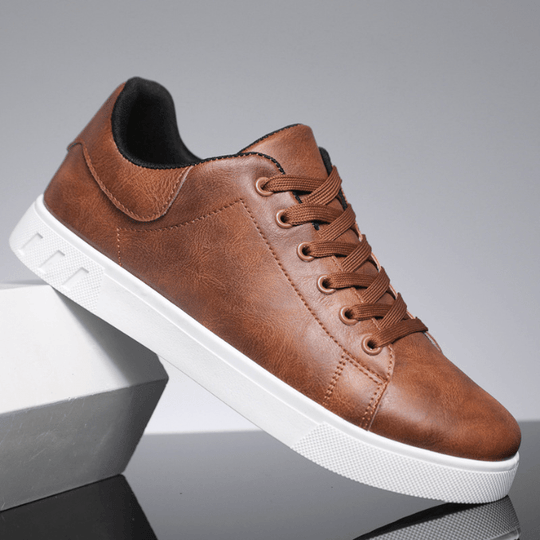 Sneakers Herren Leder Sneakers Komfortabel Trendy Freizeit Sneakers