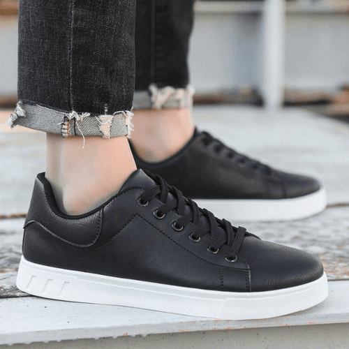 Sneakers Herren Leder Sneakers Komfortabel Trendy Freizeit Sneakers
