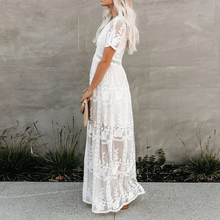 Maxi Spitzen Ibiza Kleid