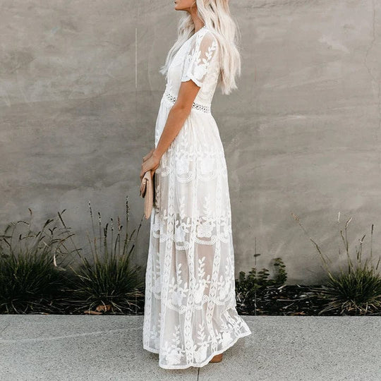 Maxi Spitzen Ibiza Kleid