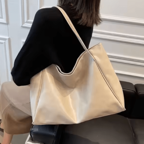 Große Damen Leder Schultertasche Handtasche Shopper Burgunderrot