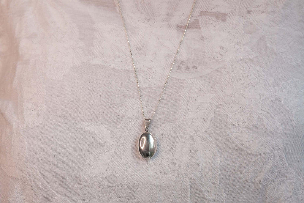 Ovaler Foto Anhänger aus Silber mit Kette | Shop Nory