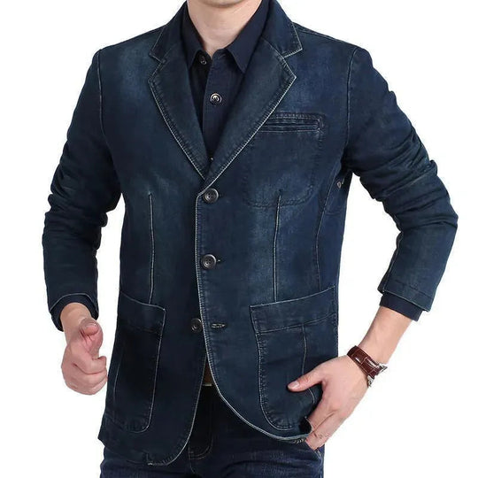Herren Blazer - Cowboy Denim Jeans Blazer