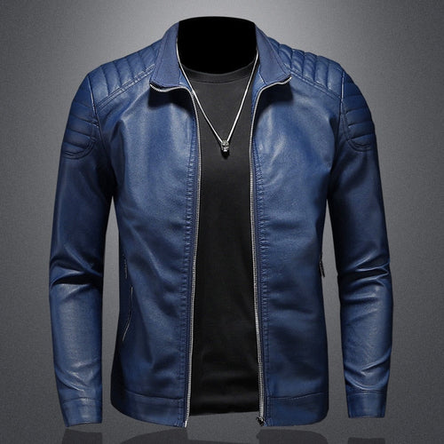 Herren klassische vegane Lederjacke