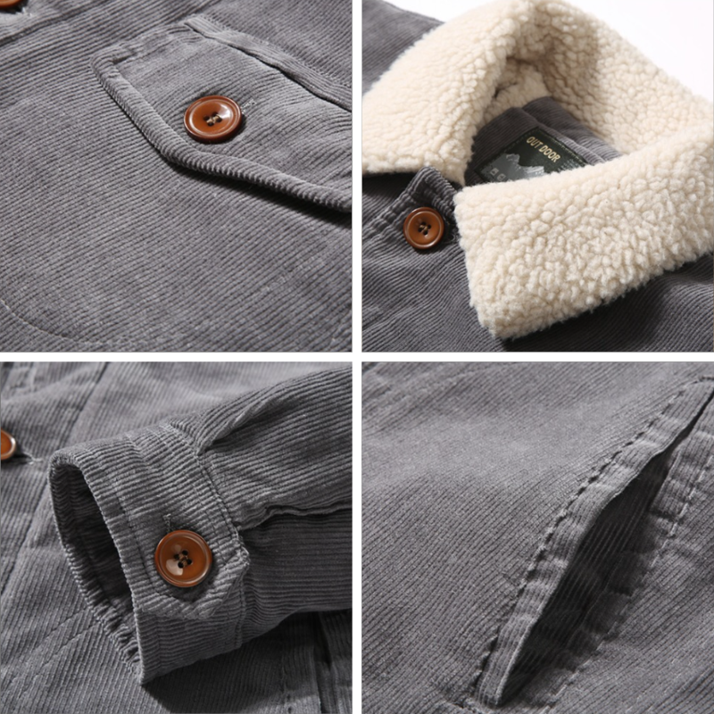 Herren Cordjacke Herbst mit weichem Innenfutter