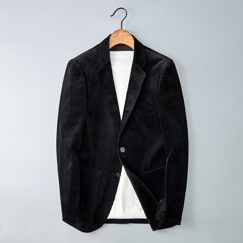 Herren Cordhosenjacke – Eingekerbter Revers, Smart Casual Blazer