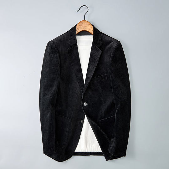 Herren Cordhosenjacke – Eingekerbter Revers, Smart Casual Blazer
