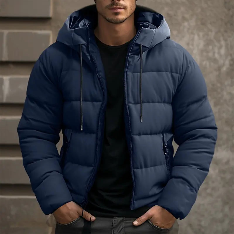 Herren Kapuzen Isolierter Pufferjacke für den Winter