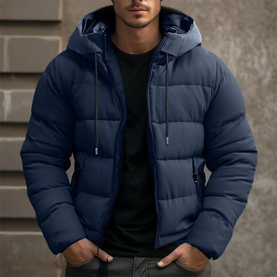 Herren Kapuzen Isolierter Pufferjacke für den Winter