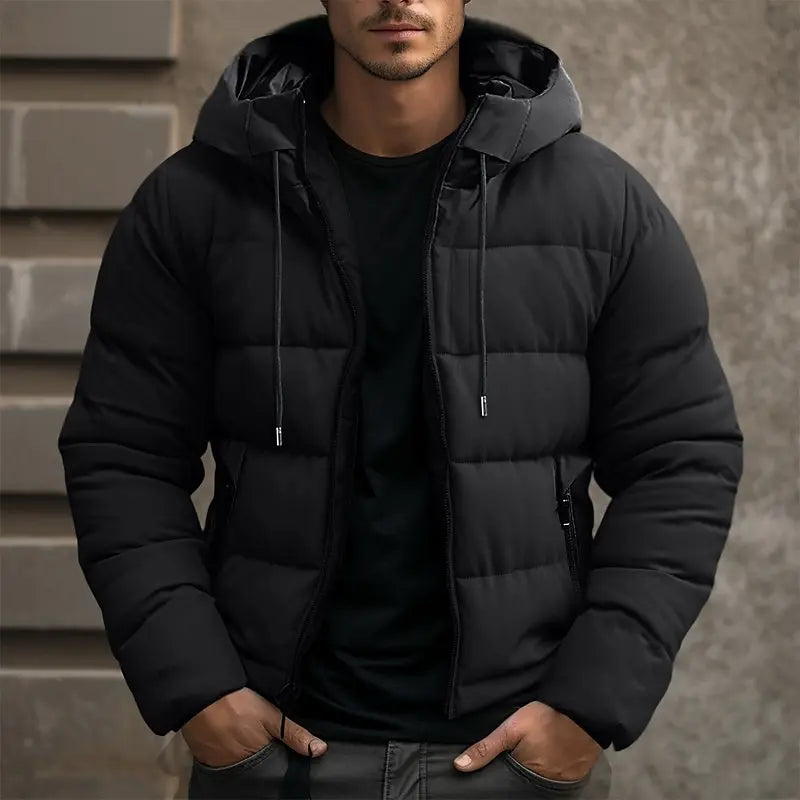 Herren Kapuzen Isolierter Pufferjacke für den Winter