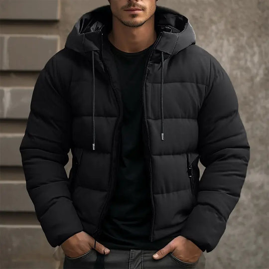 Herren Kapuzen Isolierter Pufferjacke für den Winter