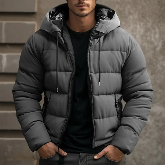 Herren Kapuzen Isolierter Pufferjacke für den Winter