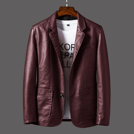 Herren Leder Blazer