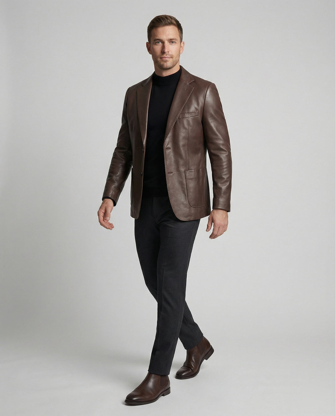 Herren Leder Blazer