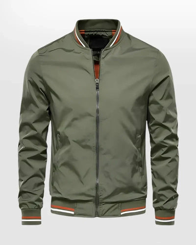 Herren Leichte Sommer Gestreifte Bomberjacke