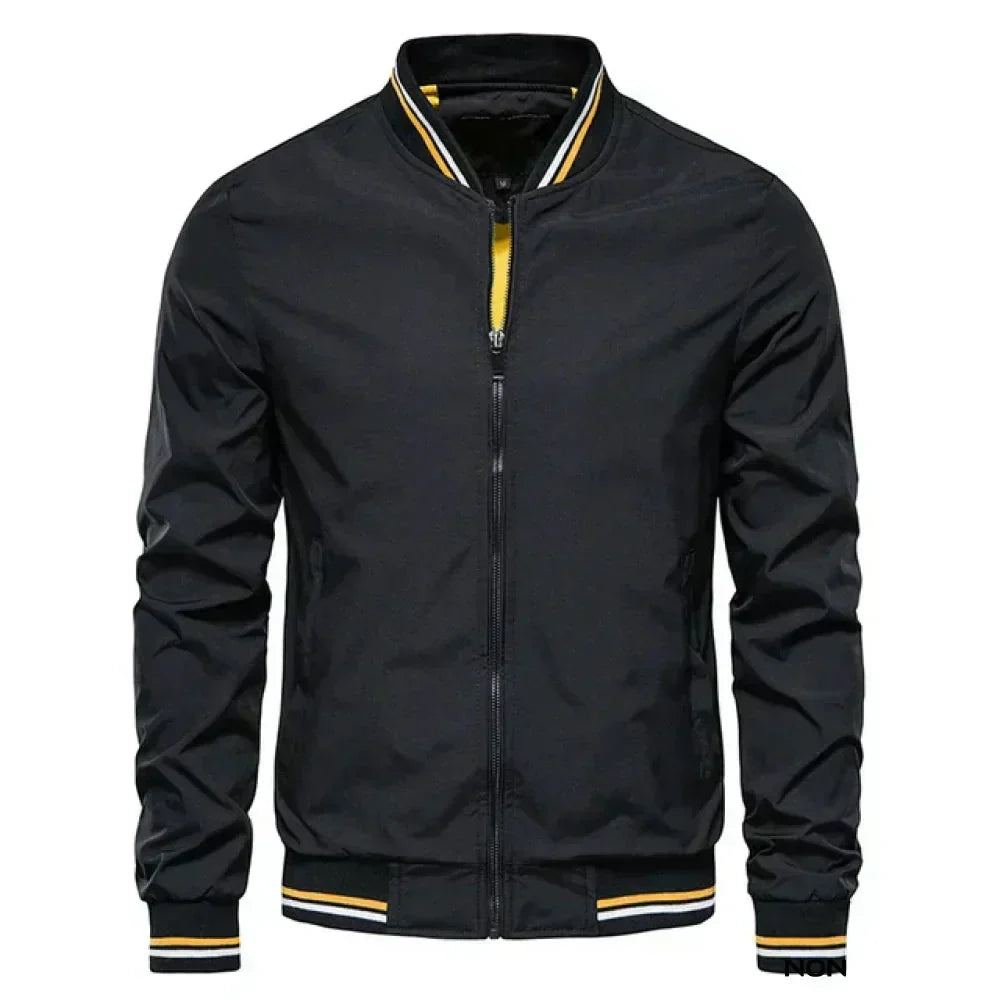 Herren Leichte Sommer Gestreifte Bomberjacke