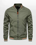Herren Leichte Sommer Gestreifte Bomberjacke