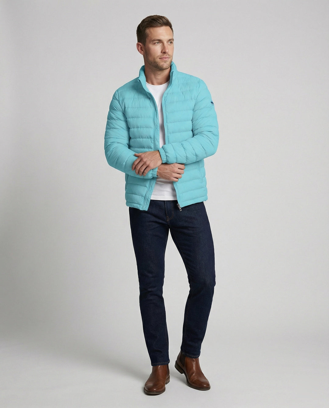 Herren Luxus Daunen-Pufferjacke - Warm & Stylisch