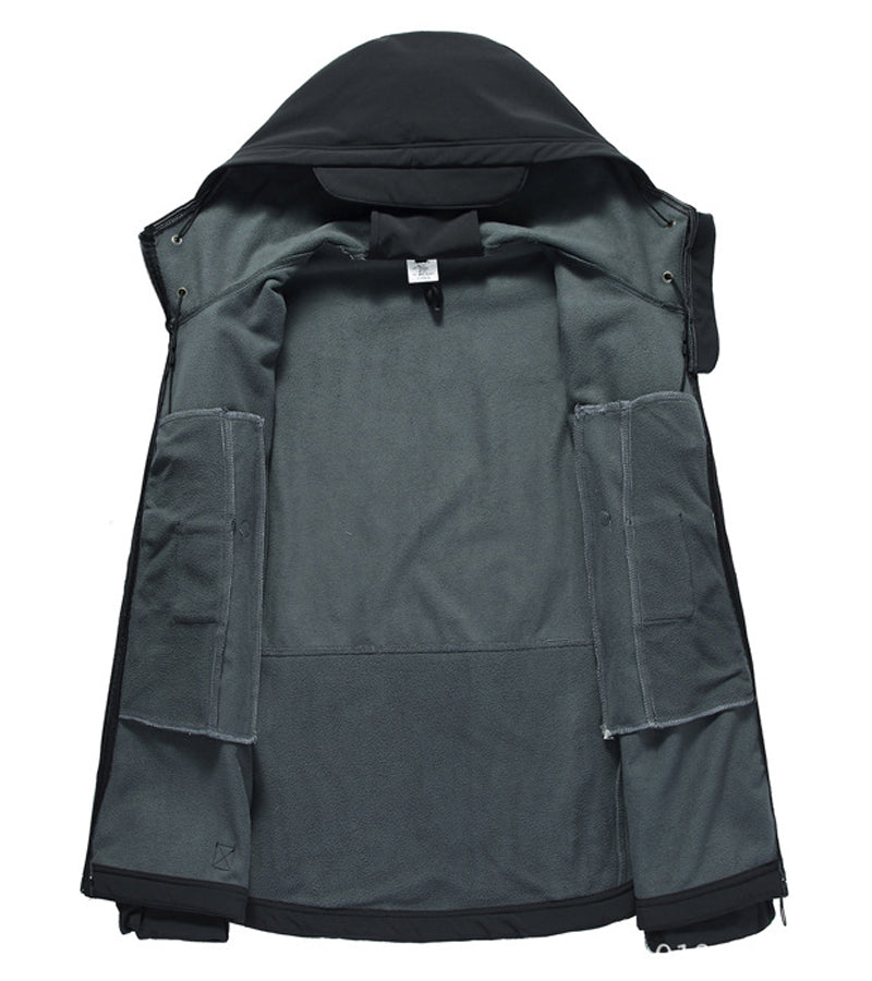 Herren Softshelljacke mit Kapuze