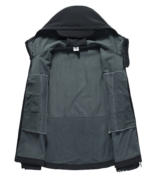 Herren Softshelljacke mit Kapuze