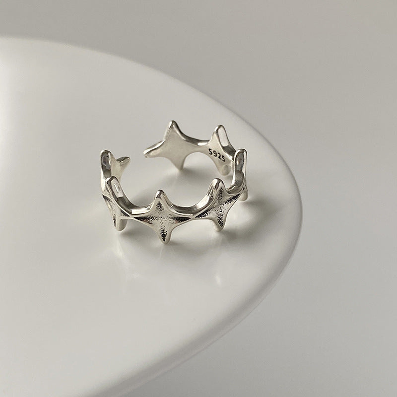 Minimalistische unregelmäßige Stern Offener Ring | Shop Nory