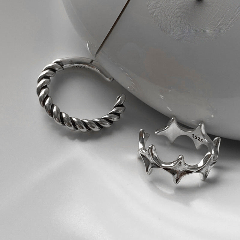 Minimalistische unregelmäßige Stern Offener Ring | Shop Nory