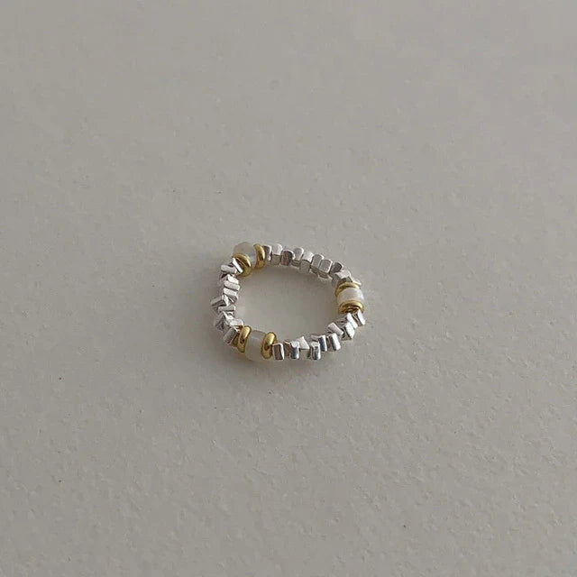 Minimalistische Perlenelastische Finger Ring | Shop Nory
