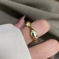 Glatt unregelmäßige Wellen verstellbarer offener Ring | Shop Nory
