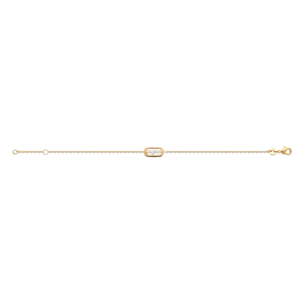 Modernes Armband mit Zirkonia - Vergoldet | Shop Nory