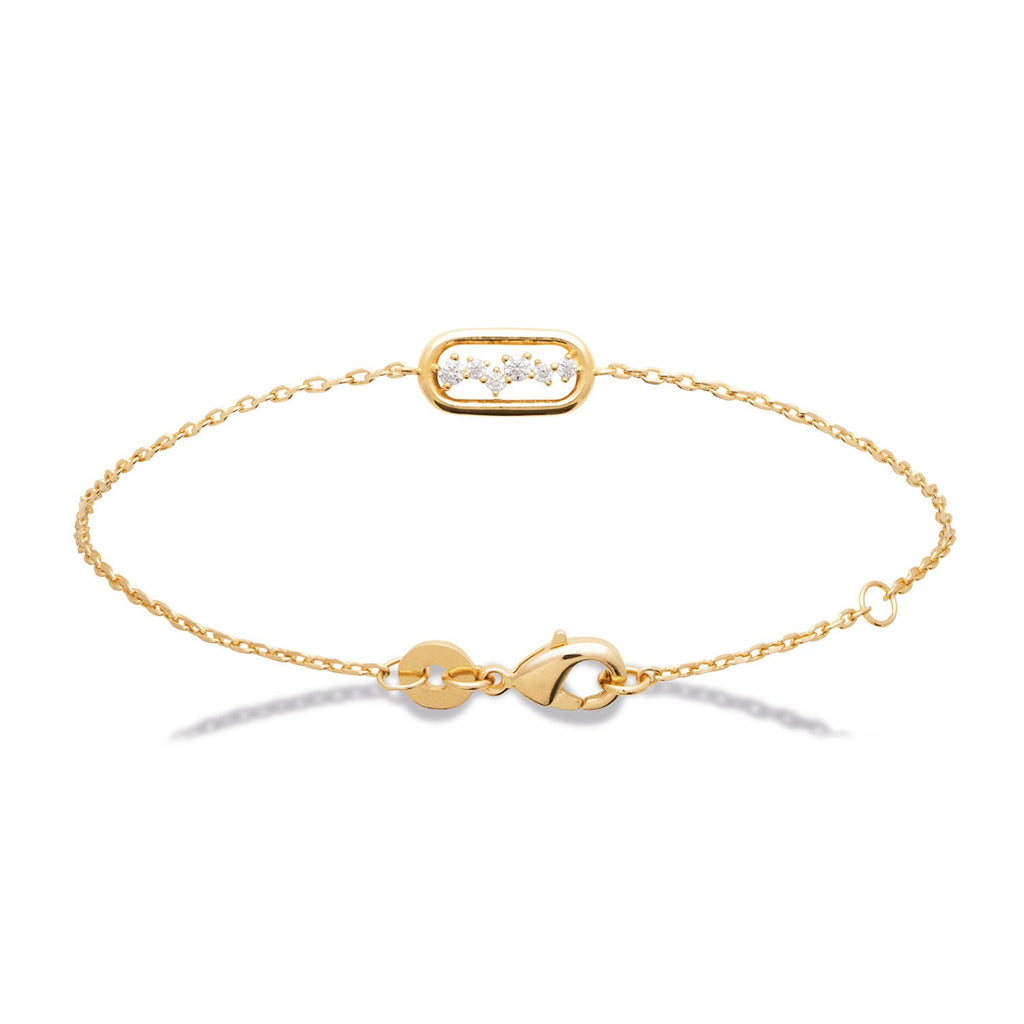 Modernes Armband mit Zirkonia - Vergoldet | Shop Nory