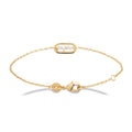 Modernes Armband mit Zirkonia - Vergoldet | Shop Nory