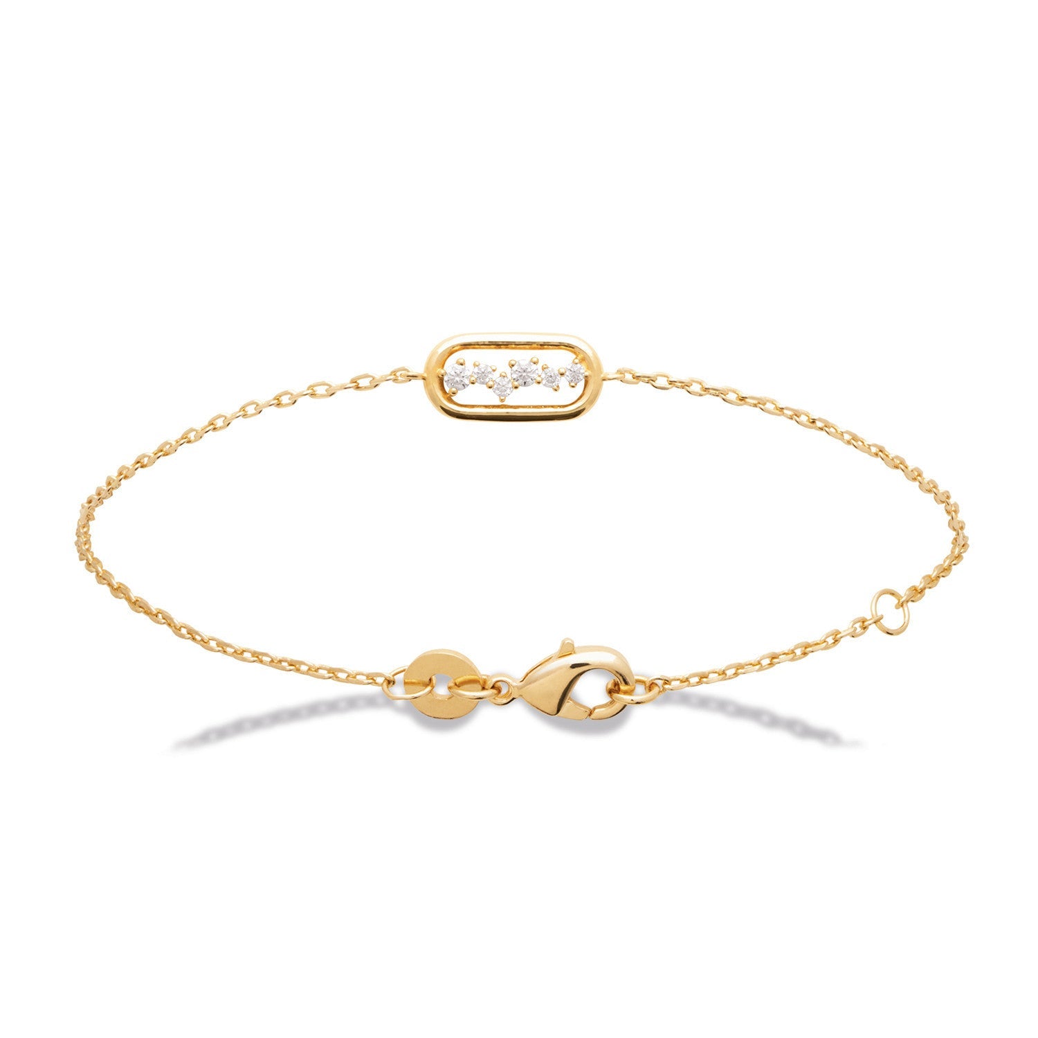 Modernes Armband mit Zirkonia - Vergoldet | Shop Nory