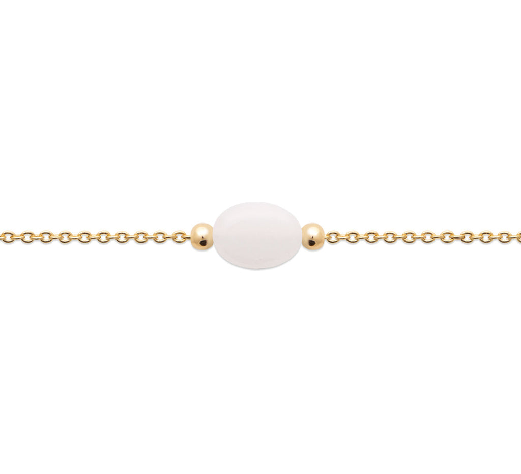 Armband mit einem Mondstein-Anhänger - 18K vergoldet | Shop Nory