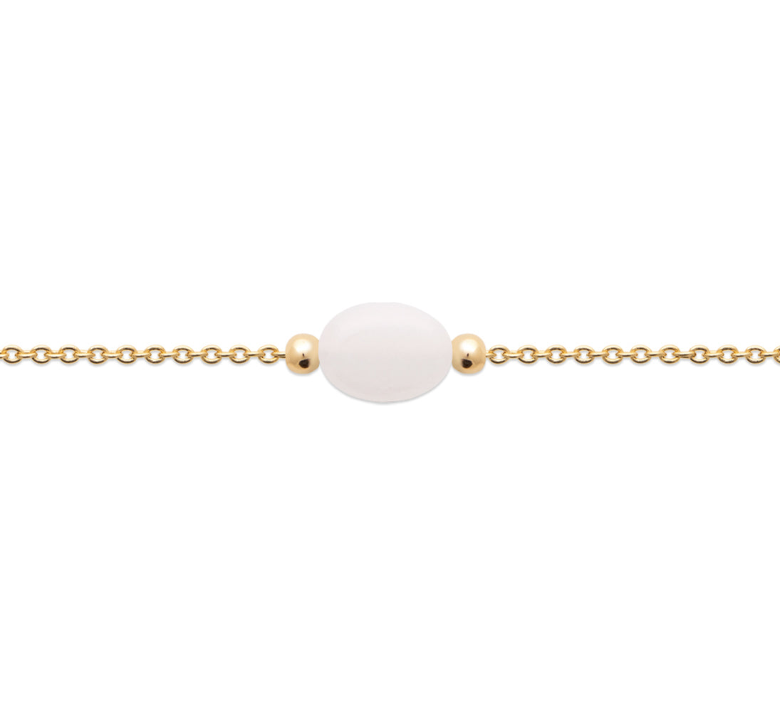 Armband mit einem Mondstein-Anhänger - 18K vergoldet | Shop Nory