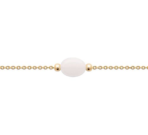 Armband mit einem Mondstein-Anhänger - 18K vergoldet | Shop Nory