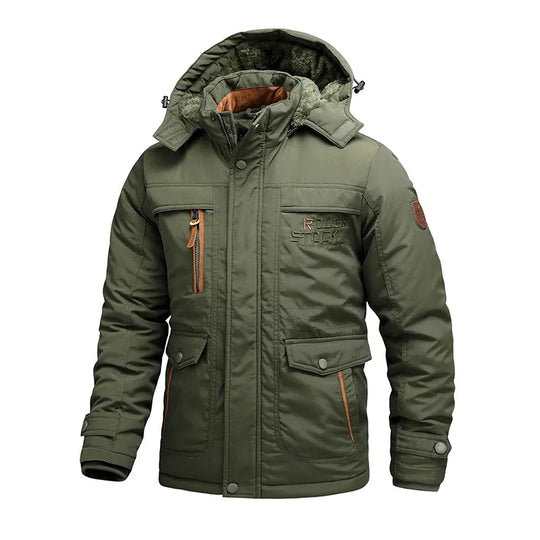 Herren Winterjacke Taktisch Wasserdicht mit Abnehmbarem Kapuze