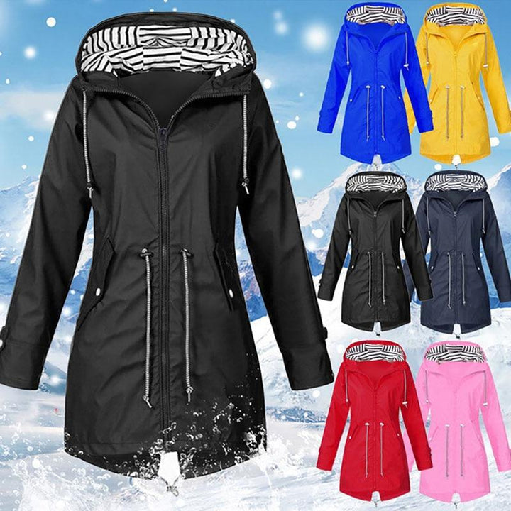Wasserdichte Regenjacke Mit Kapuze Für Damen Stilvoll & Outdoor Tauglich